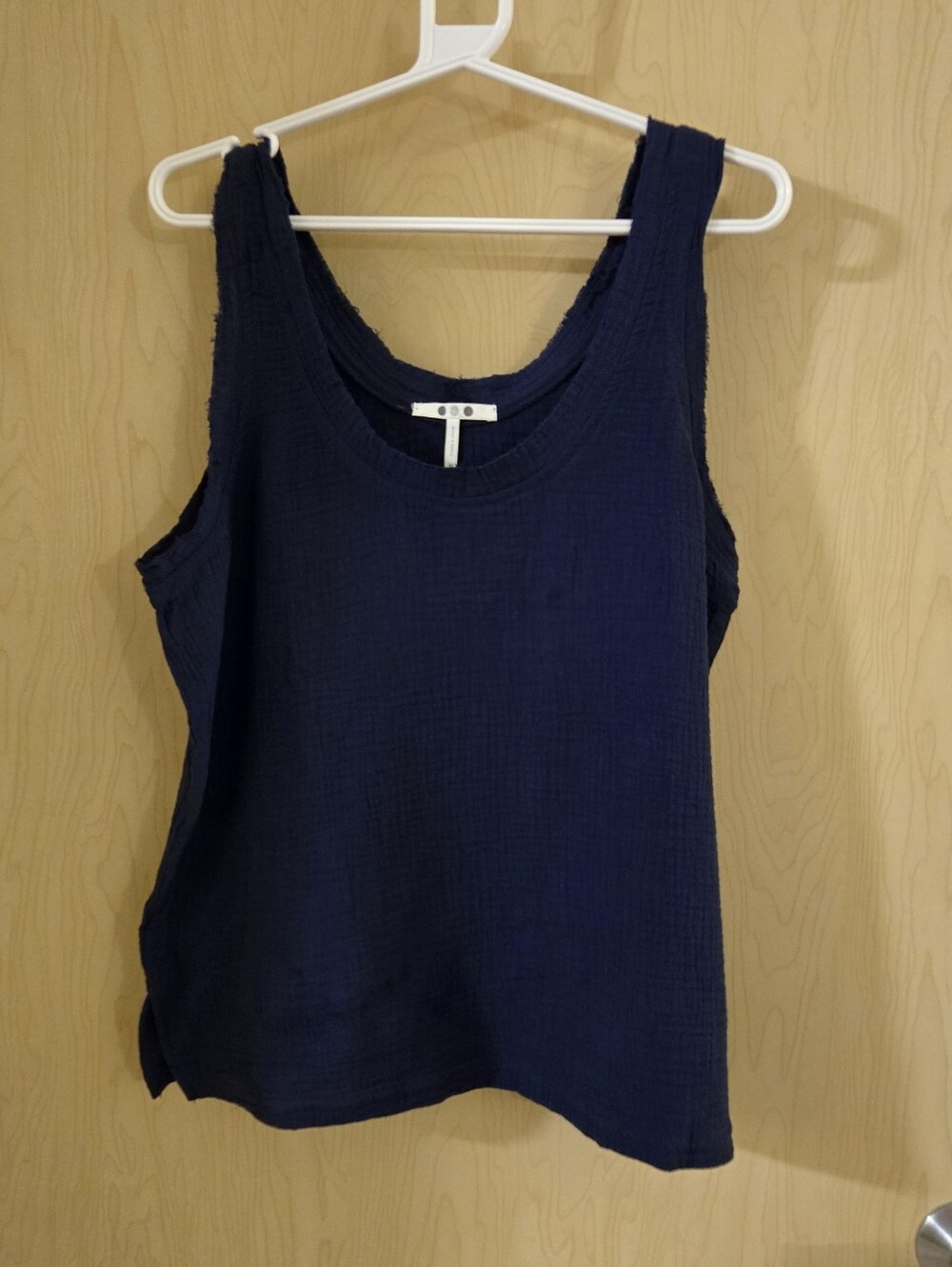 NWOT Three Dots Navy Cotton Tank Top (M)